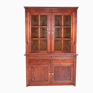 Antique English Pine Display Cabinet