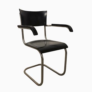 S43F Black Wood Chair by Mart Stam for Thonet, 1930s