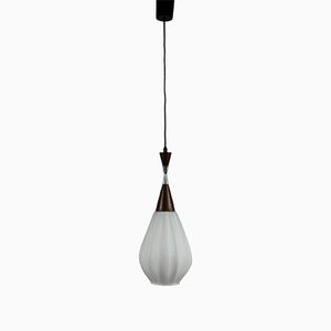 Mid-Century Italian Glass and Metal Ceiling Lamp from Targetti Sankey
