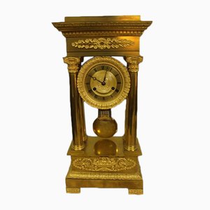 19th Century Golden Bronze Pendulum Clock