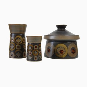 Arabeske Keramik von Denby, 1970er, 3er Set