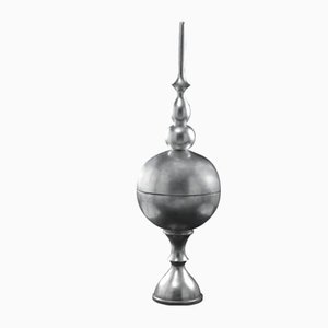 Round Resin & Silver Leaf Baba-Ali Potiche from VGnewtrend