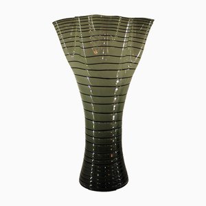 Italian Smoked & Colored Glass Vase, 1960s