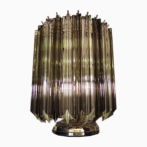 Lámparas de mesa Quadriedri italianas vintage de vidrio, 1981. Juego de 2