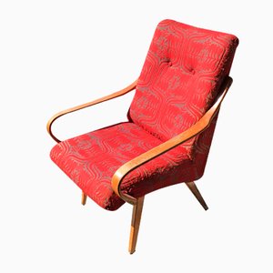 Czech Wooden Lounge Chair by Jaroslav Smidek, 1960s