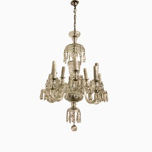 Bohemian Lead Crystal 10-Light Chandelier, 1960s