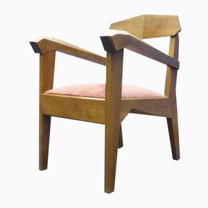 German Walnut Anthroposophical Chair by Siegfried Pütz, 1920s