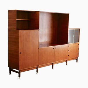 Großer französischer Multi TV 67 Holzschrank von André Monpoix für Meubles TV, 1960er