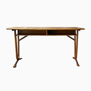 Mid-Century German Metal and Wood School Desk from BWB, 1960s