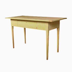 Mesa auxiliar sueca antigua de madera pintada, década de 1890