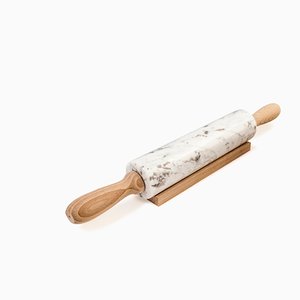 White Carrara Marble Rolling Pin from FiammettaV Home Collection