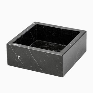 Squared Black Marquina Marble Guest Towel Tray from FiammettaV Home Collection