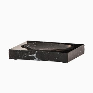 Black Marquina Marble Soap Dish from FiammettaV Home Collection