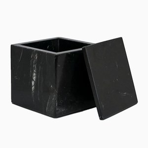 Viereckiges schwarzes Regal aus Marmor von FiammettaV Home Collection