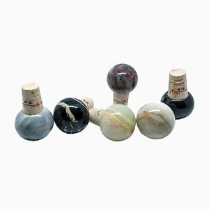 Marble & Cork Bottle Stoppers from FiammettaV Home Collection, Set of 6