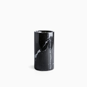 Black Marquina Marble Rounded Toothbrush Holder from FiammettaV Home Collection