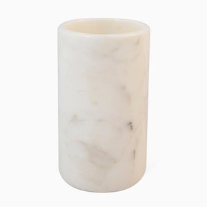 Portautensilios de mármol de Carrara blanco de FiammettaV Home Collection