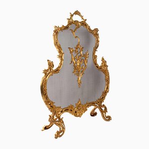 Specchio da terra Napoleone III antico in bronzo dorato