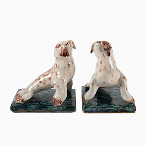 Mid-Century French Ceramic Seal Bookends, 1950s, Set of 2