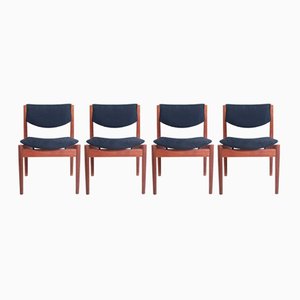Teak Dining Chairs, 1950s, Set of 4