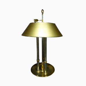 Lampada da tavolo vintage in bronzo dorato e metallo, Francia