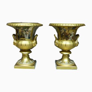 Grands Vases Medici Antiques en Porcelaine, Set de 2