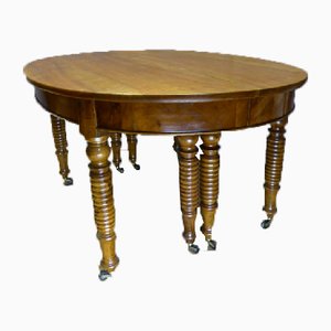 Grande Table à Rallonge Antique en Noyer