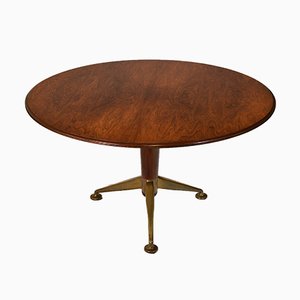 Brass & Rosewood Dining Table by Andrew J. Milne for Heal's, 1950s