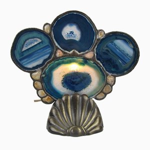 Lampe de Bureau Agate Bleue de Loevsky & Loevsky, 1970s