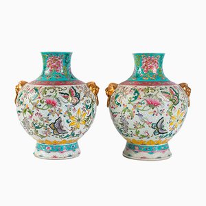 Vintage Porcelain Vases, Set of 2