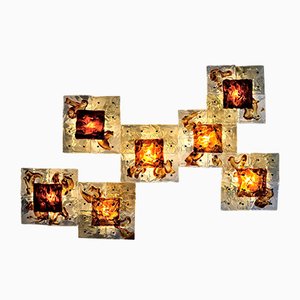 Hand-Blown Glass Patchwork Wall Sconce by Toni Zuccheri for Venini, 1970s