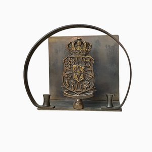 Dänischer Art Déco Serviettenhalter aus Bronze von Nordisk Malm, 1930er