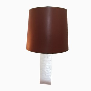 Lampe de Bureau en Verre Acrylique avec Motifs Cinétiques de Carl, France, 1970s