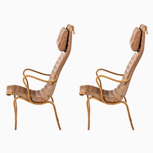 Set of Mid-Century Eva Easy Chairs by Bruno Mathsson by Firma Karl Mathsson, 1968