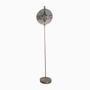 Lámpara de pie italiana era espacial de vidrio acrílico y acero de OfficinadiRicerca, años 60