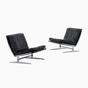 Set of Danish Bo-561 Leather Easy Chairs by Preben Fabricius & Jørgen Kastholm for Bo-Ex, 1960s