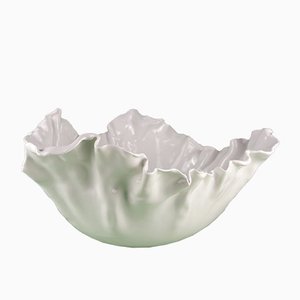 White Glossy Glazed Porcelain Bowl by Christine Roland