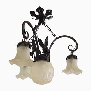 Cloison fer forgé et verre