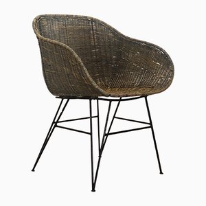 Hand-Crafted Iron and Rattan Dining Chair from Suite Contemporary, 2019