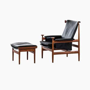 Danish Lounge Chair & Ottoman Set by Finn Juhl for France & Søn, 1960s