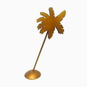 Modell Caribe Palmen Stehlampe aus Bronze & Messing in Palmen-Optik von Ettore Sottsass für Targetti, 1970er