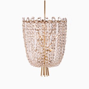 Cut Crystal Rondino Chandelier by J.T. Kalmar, 1950s