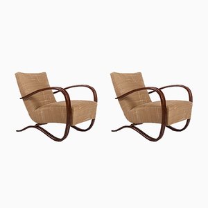 Sillones H-269 de haya de Jindřich Halabala para Thonet, años 20. Juego de 2