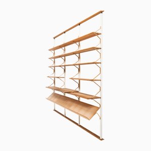 Scandinavian Modern Birch and Steel Bookcase by Bruno Mathsson for Karl Mathsson, 1960s