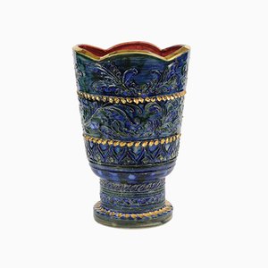 Earthenware Vase by Louis Waem for Maitrise de Nimy, 1940s
