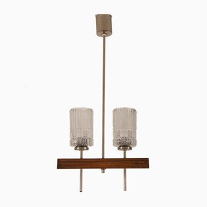 Mid-Century Danish Chandelier with Glass Shades, 1960s