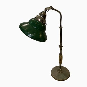 Lampe de Bureau Industrielle en Bakélite et en Laiton, Italie, 1930s