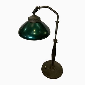 Lampada da tavolo industriale in bachelite ed ottone, Italia, anni '30