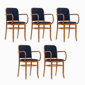 Art Nouveau Beech Dining Chairs by Josef Hoffmann, 1970s, Set of 5
