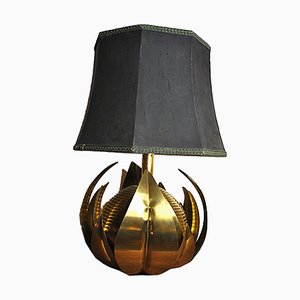 Lampe de Bureau Fleur Mid-Century en Laiton, Italie, 1960s